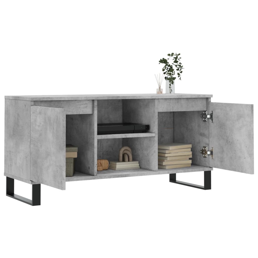 vidaXL TV Cabinet Concrete Grey 104x35x50 cm Engineered Wood