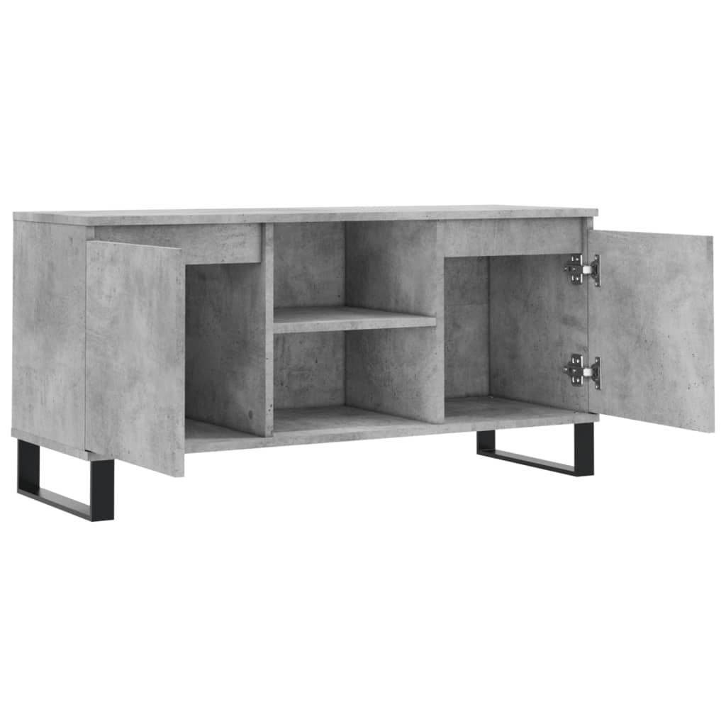 vidaXL TV Cabinet Concrete Grey 104x35x50 cm Engineered Wood