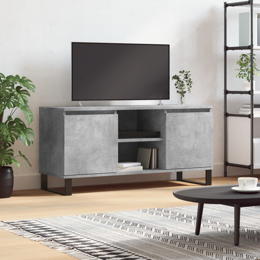 vidaXL TV Cabinet Concrete Grey 104x35x50 cm Engineered Wood