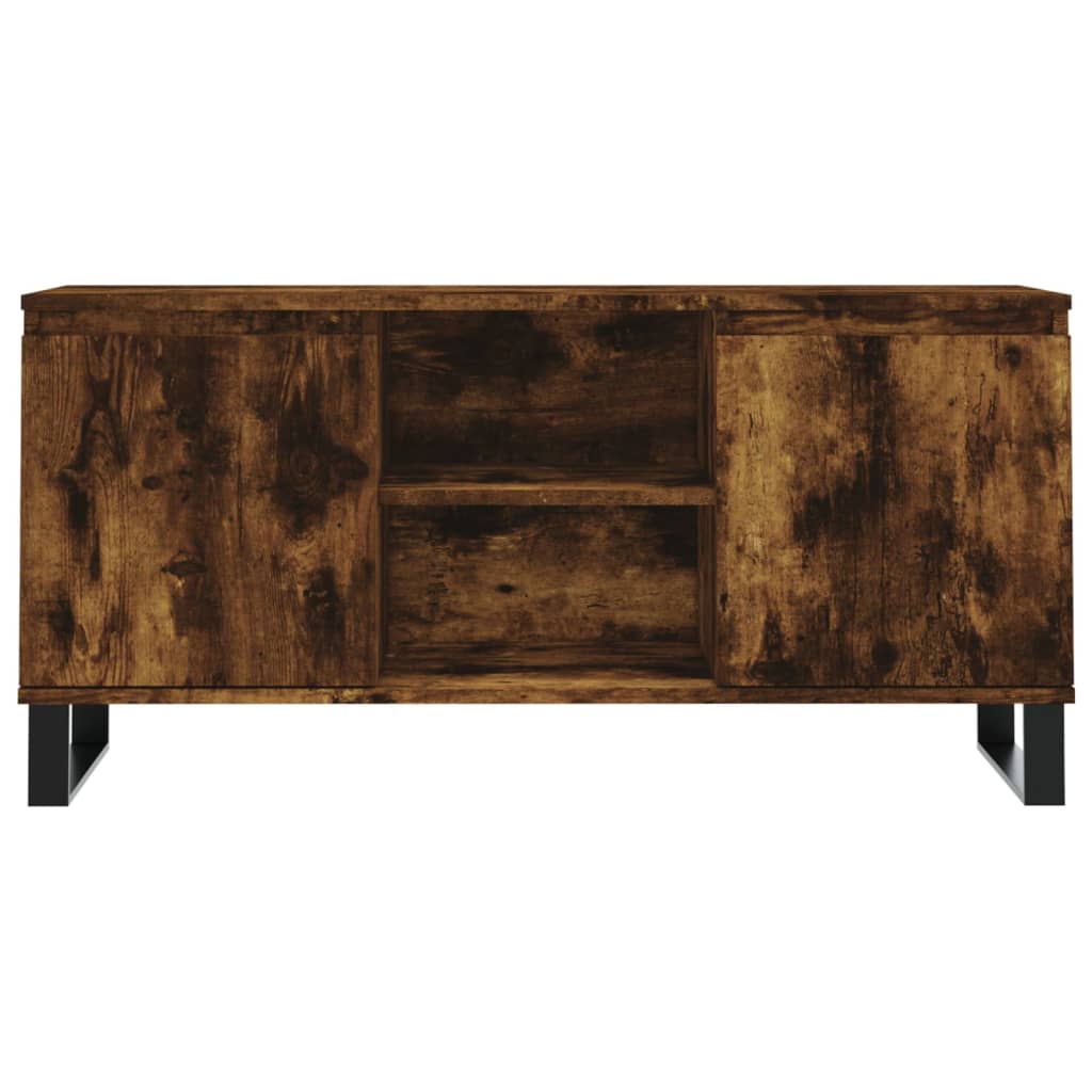 TV Cabinet Smoked Oak 104x35x50 cm Engineered Wood