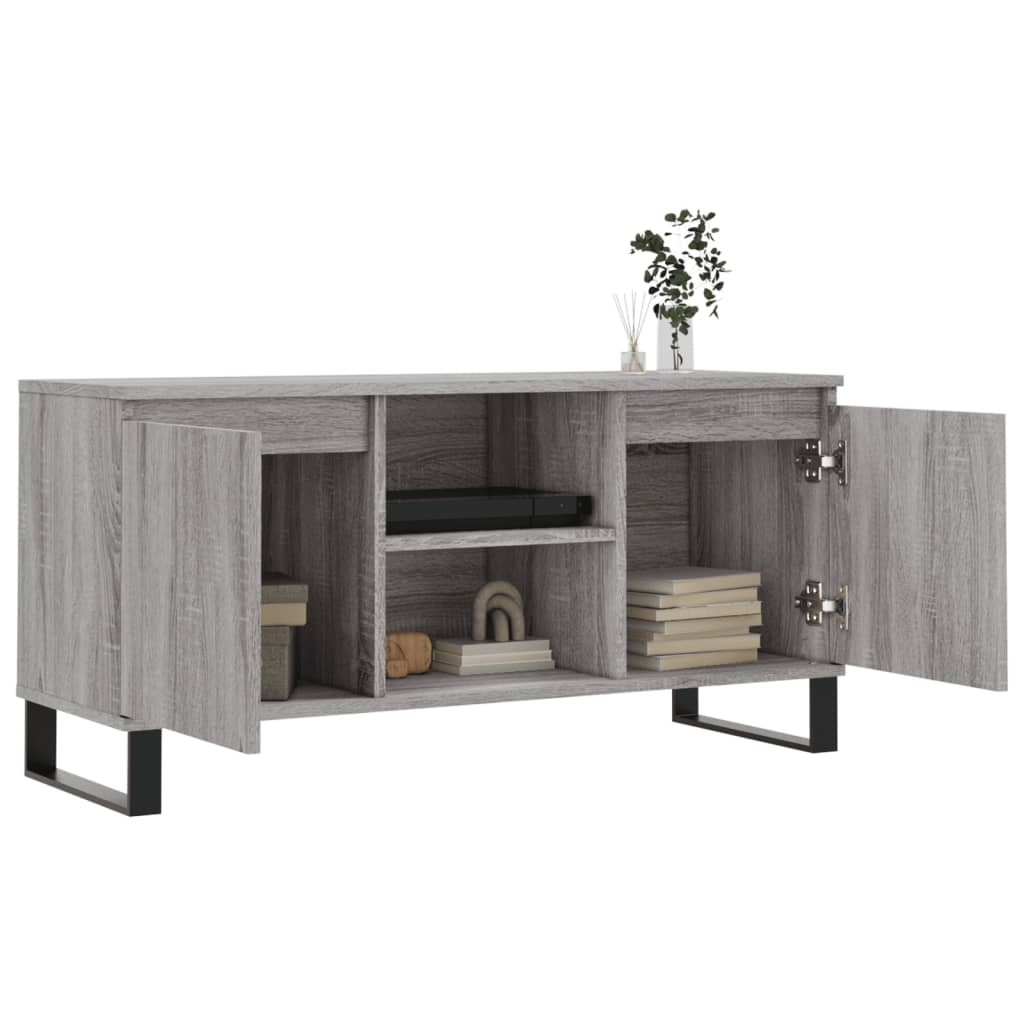 TV Cabinet Grey Sonoma 104x35x50 cm Engineered Wood