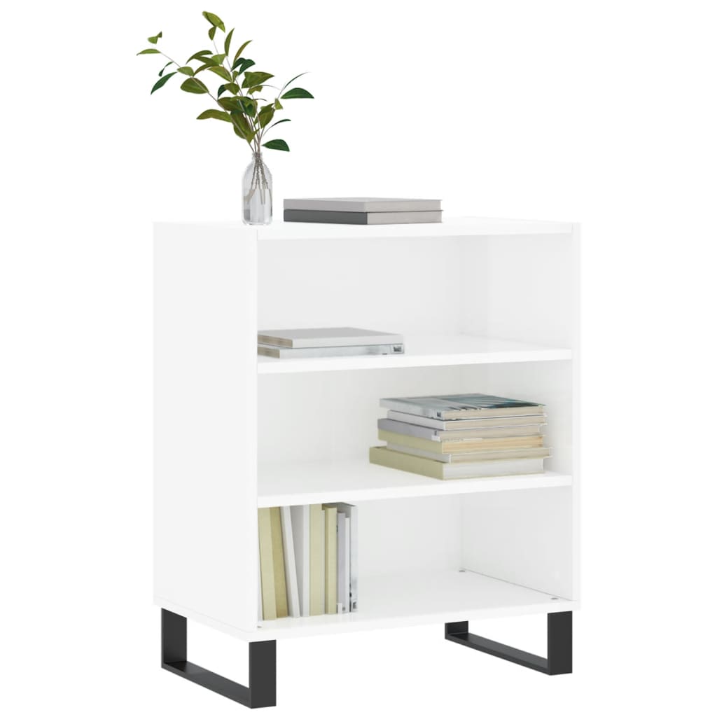 Sideboard High Gloss White 57x35x70 cm Engineered Wood