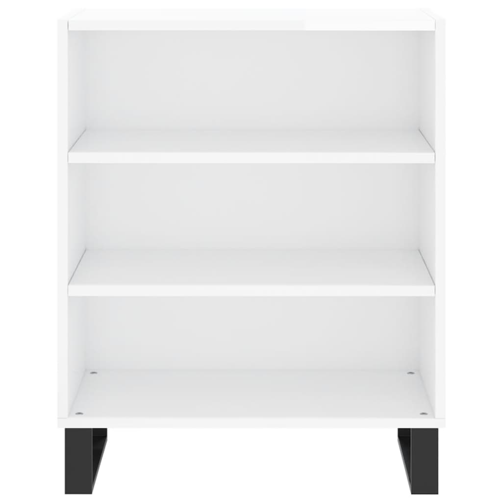 Sideboard High Gloss White 57x35x70 cm Engineered Wood