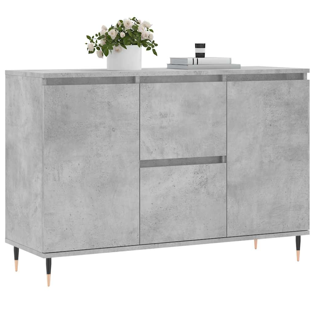 Sideboard Concrete Grey 101,5x35x70 cm Engineered Wood