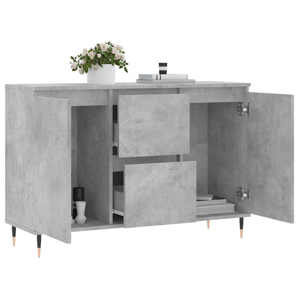 Sideboard Concrete Grey 101,5x35x70 cm Engineered Wood