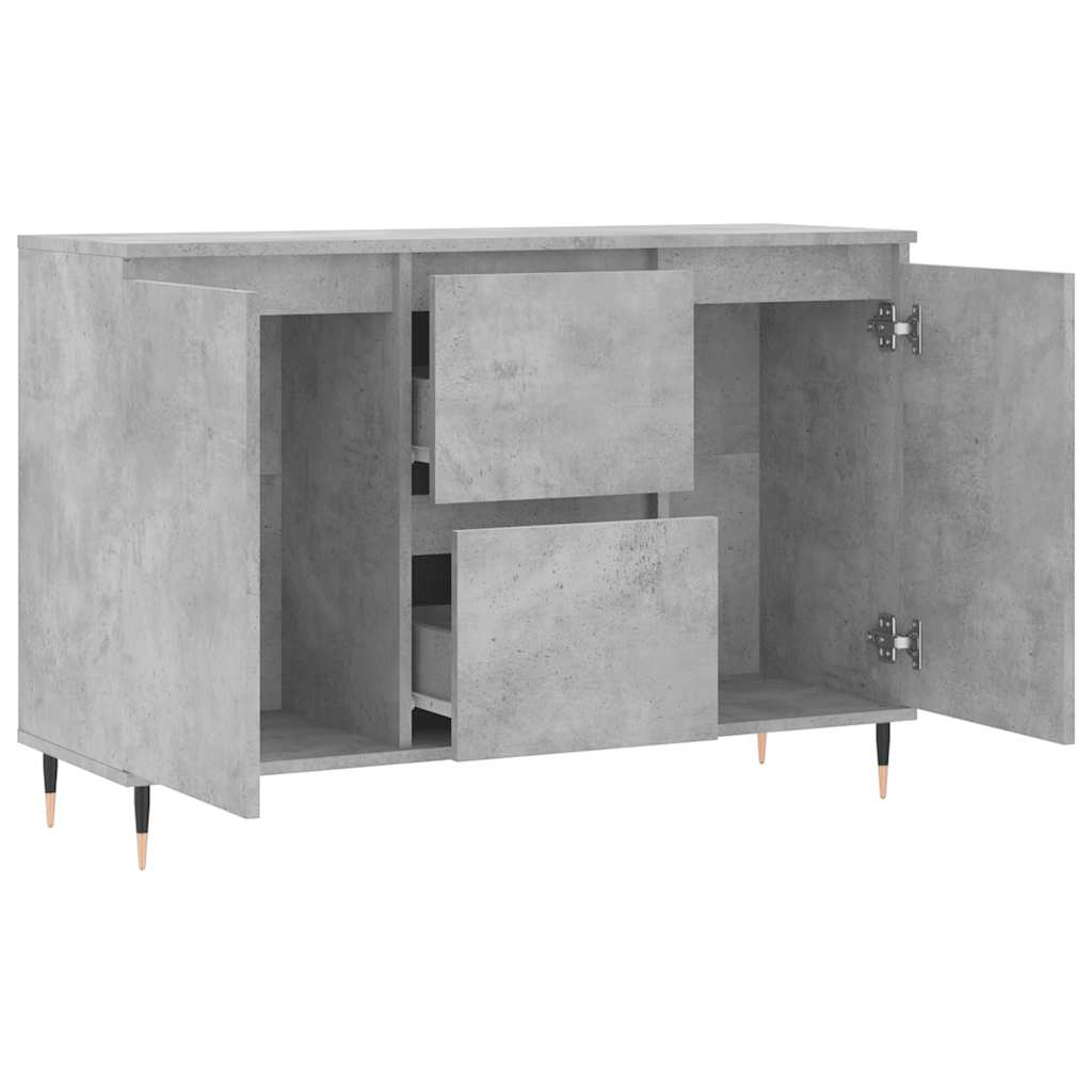 Sideboard Concrete Grey 101,5x35x70 cm Engineered Wood
