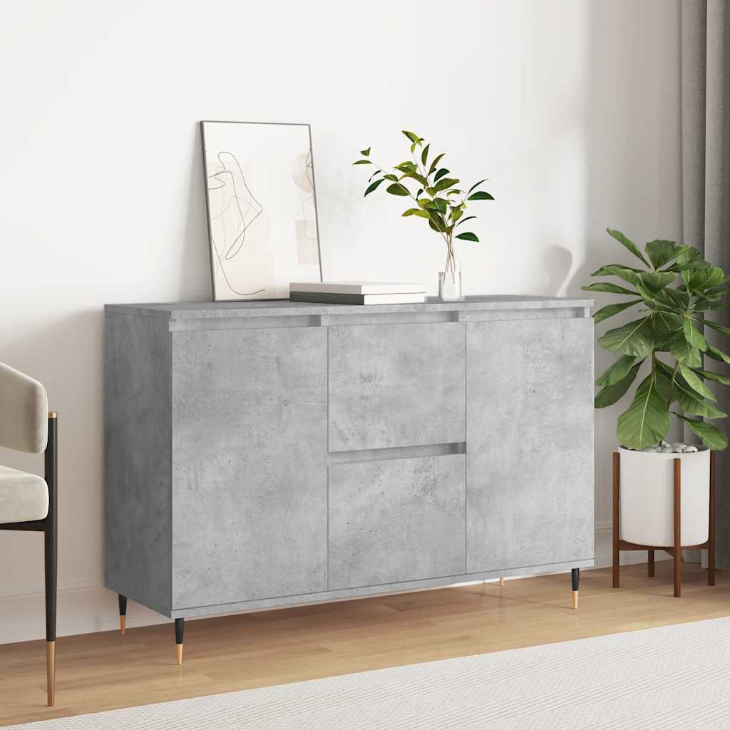 Sideboard Concrete Grey 101,5x35x70 cm Engineered Wood