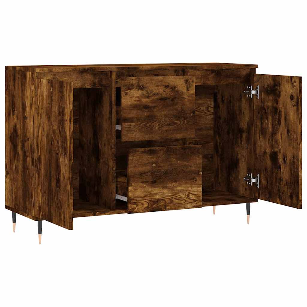 Sideboard Smoked Oak 101,5x35x70 cm Engineered Wood