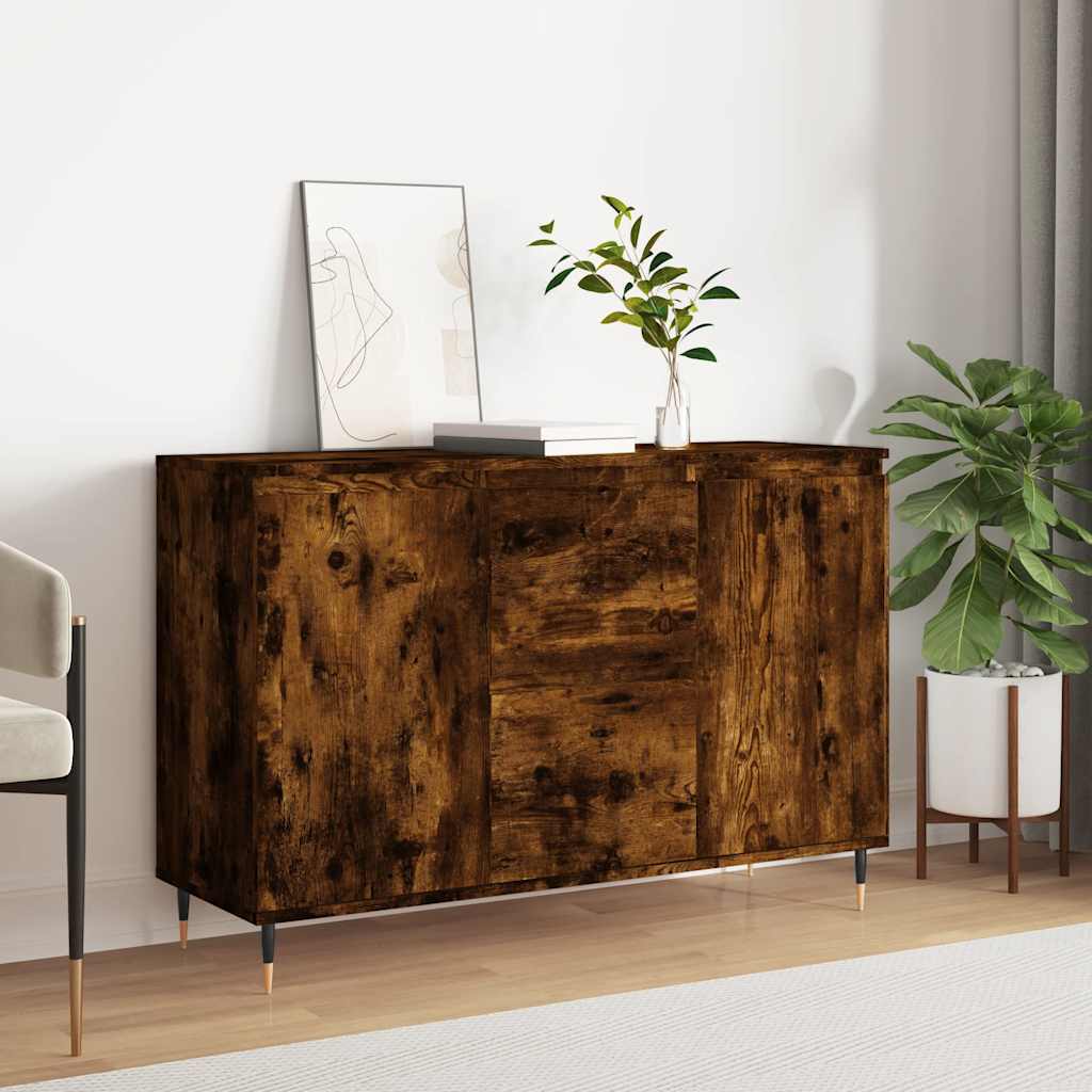 Sideboard Smoked Oak 101,5x35x70 cm Engineered Wood