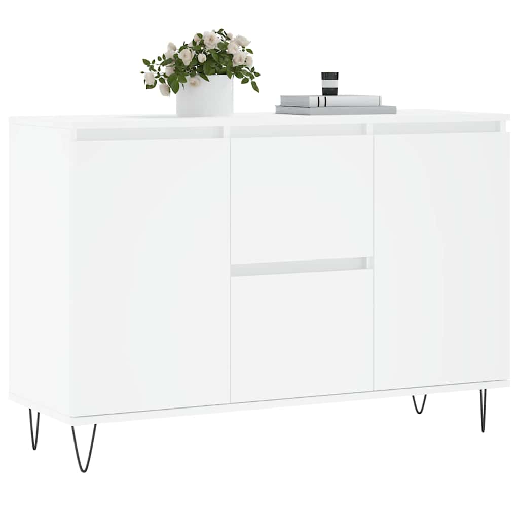 Sideboard White 101,5x35x70 cm Engineered Wood