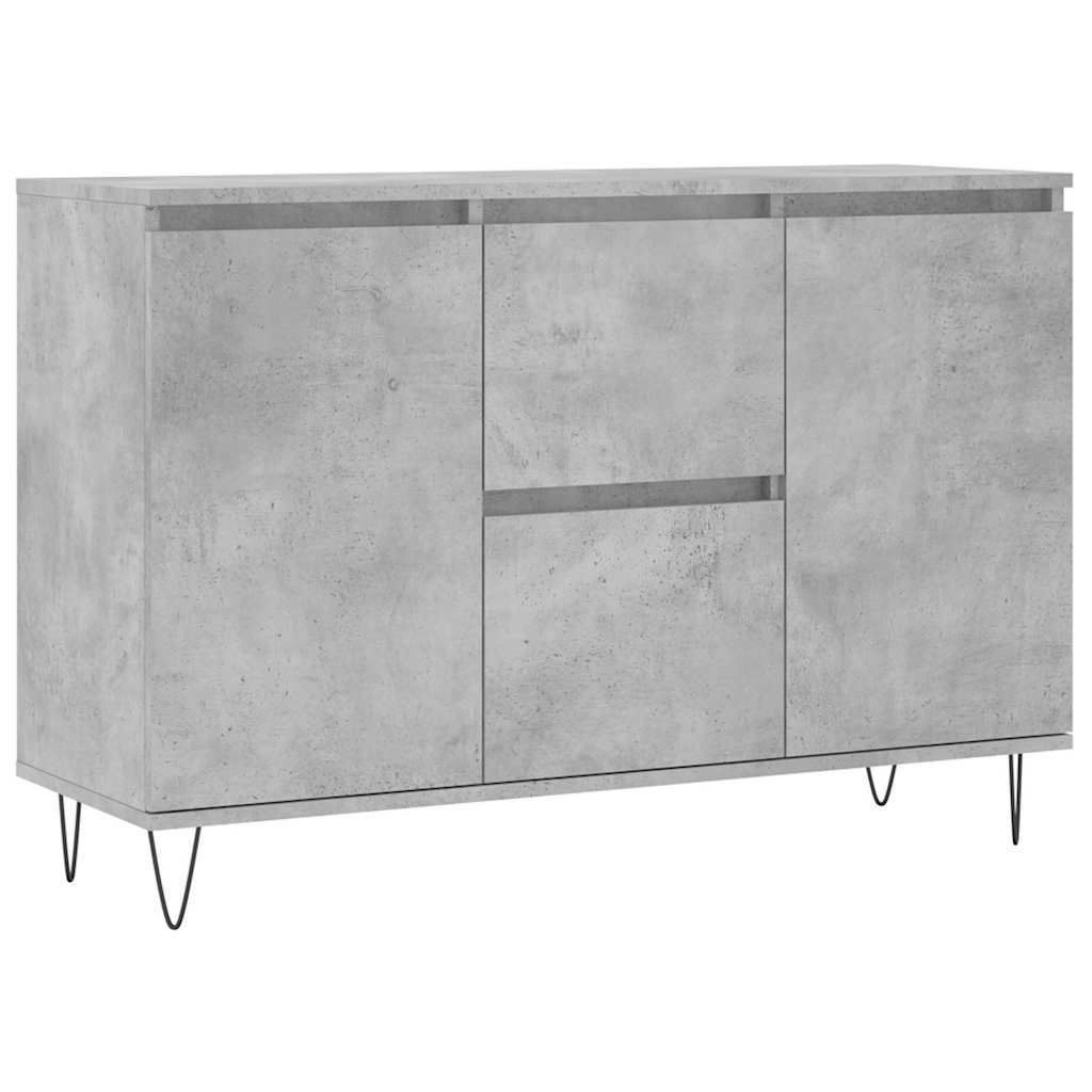 Sideboard Concrete Grey 101,5x35x70 cm Engineered Wood