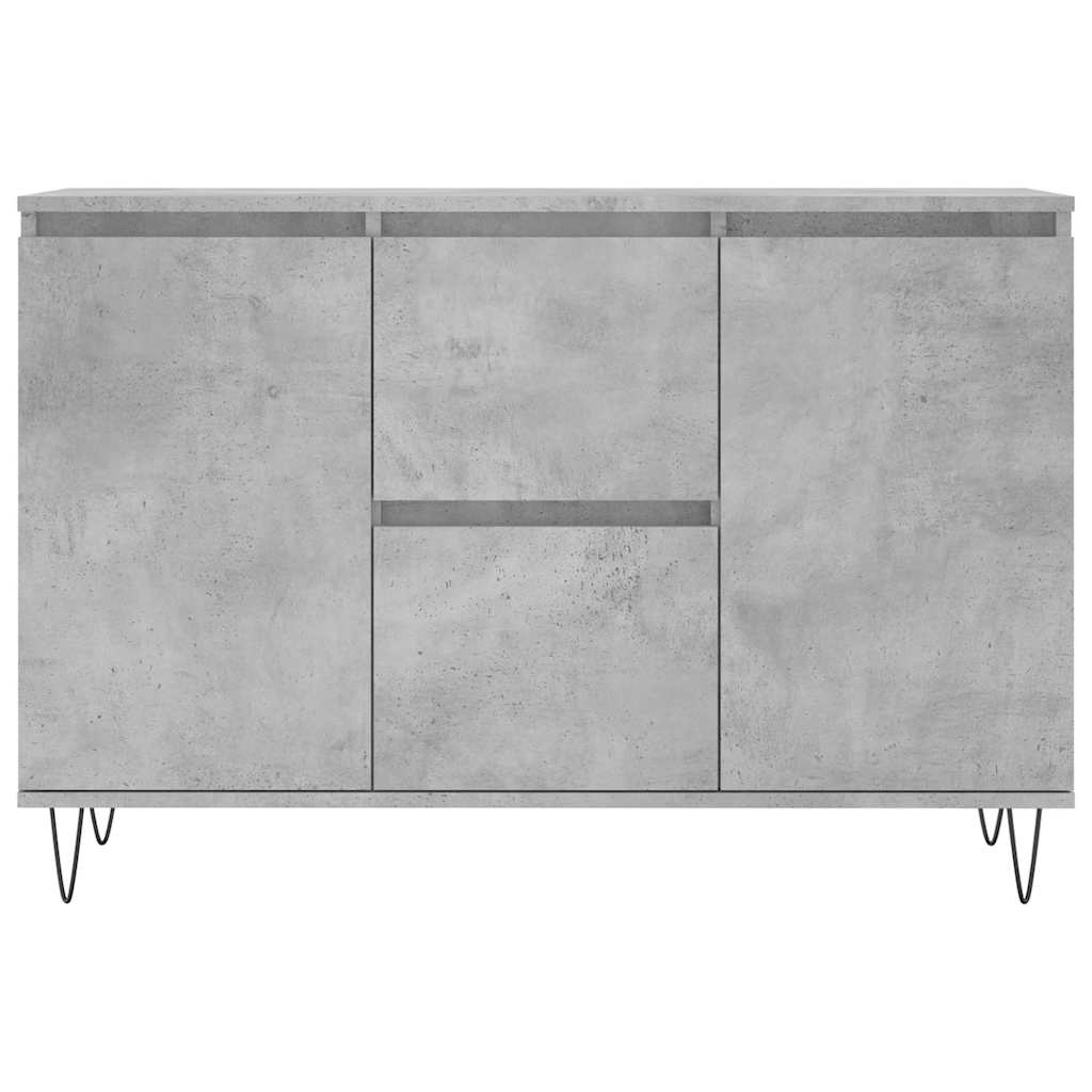 Sideboard Concrete Grey 101,5x35x70 cm Engineered Wood