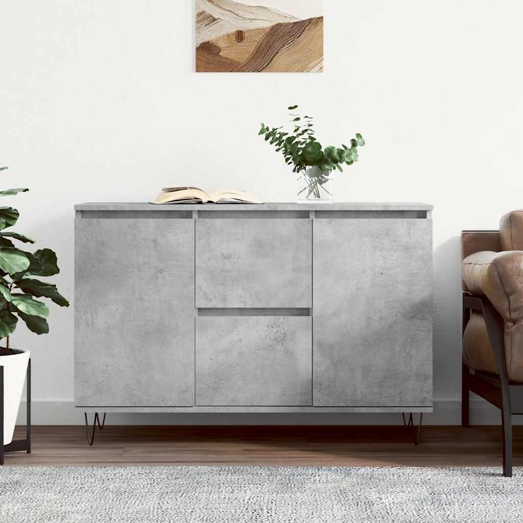 Sideboard Concrete Grey 101,5x35x70 cm Engineered Wood