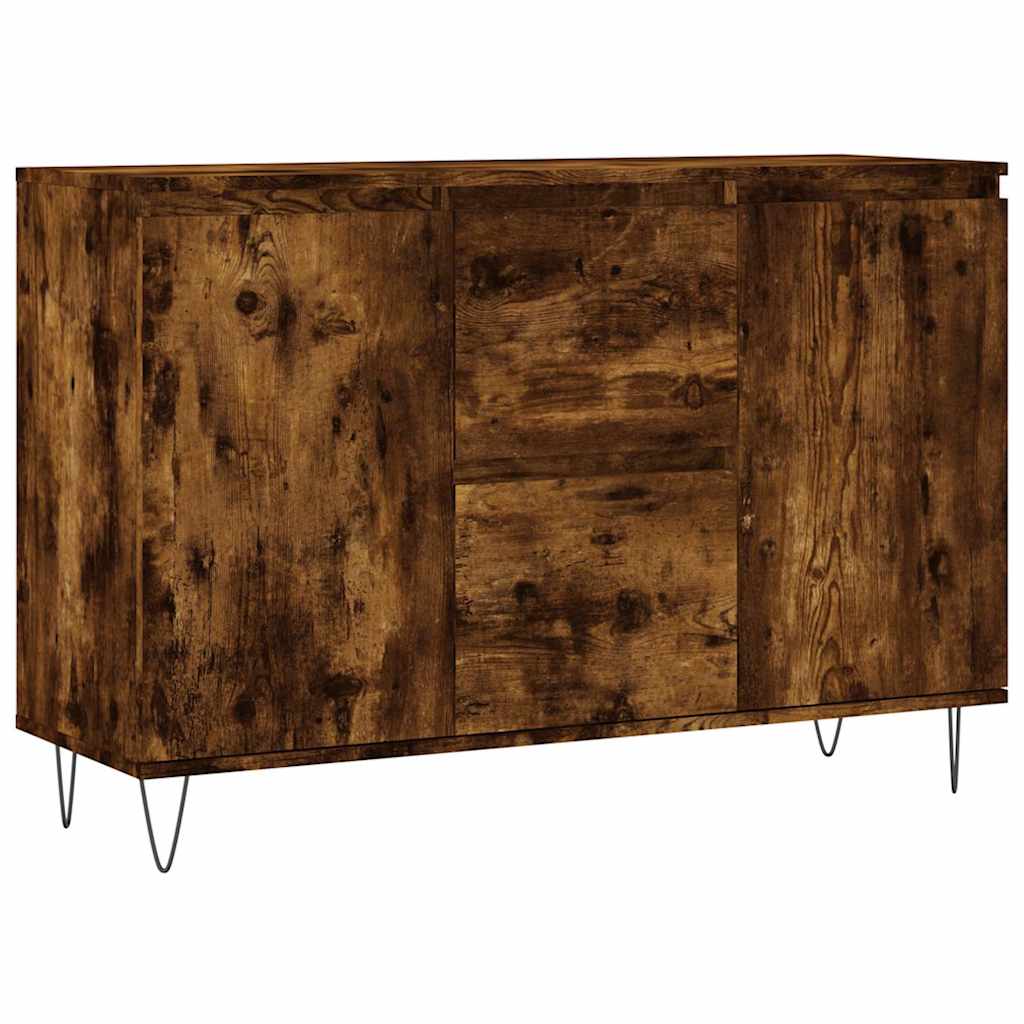 Sideboard Smoked Oak 101.5x35x70 cm Engineered Wood