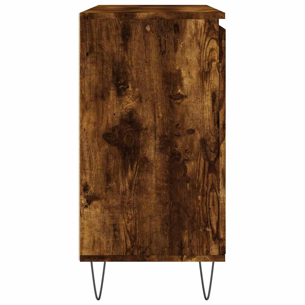 Sideboard Smoked Oak 101.5x35x70 cm Engineered Wood