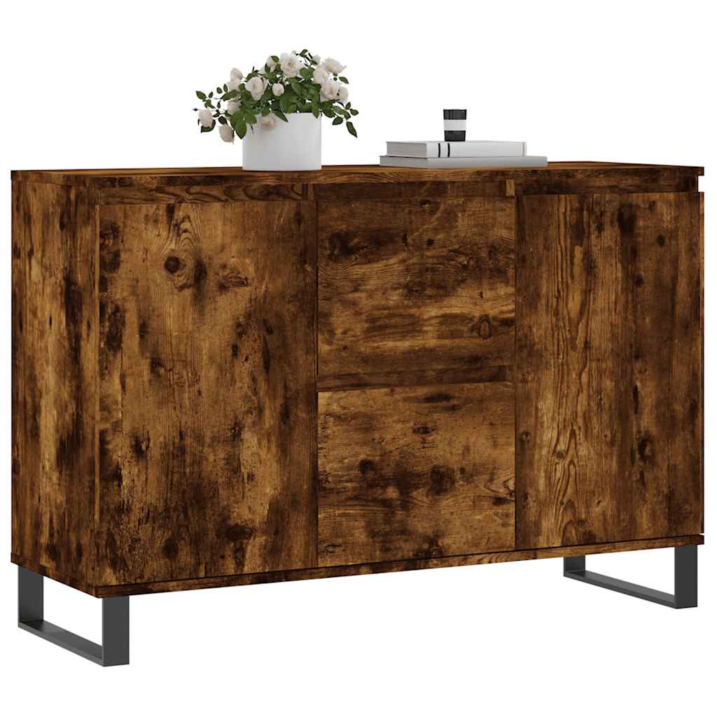Sideboard Smoked Oak 101.5x35x70 cm Engineered Wood