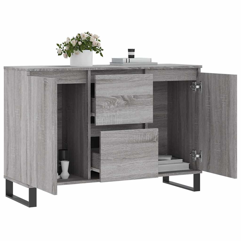 Sideboard Grey Sonoma 101,5x35x70 cm Engineered Wood