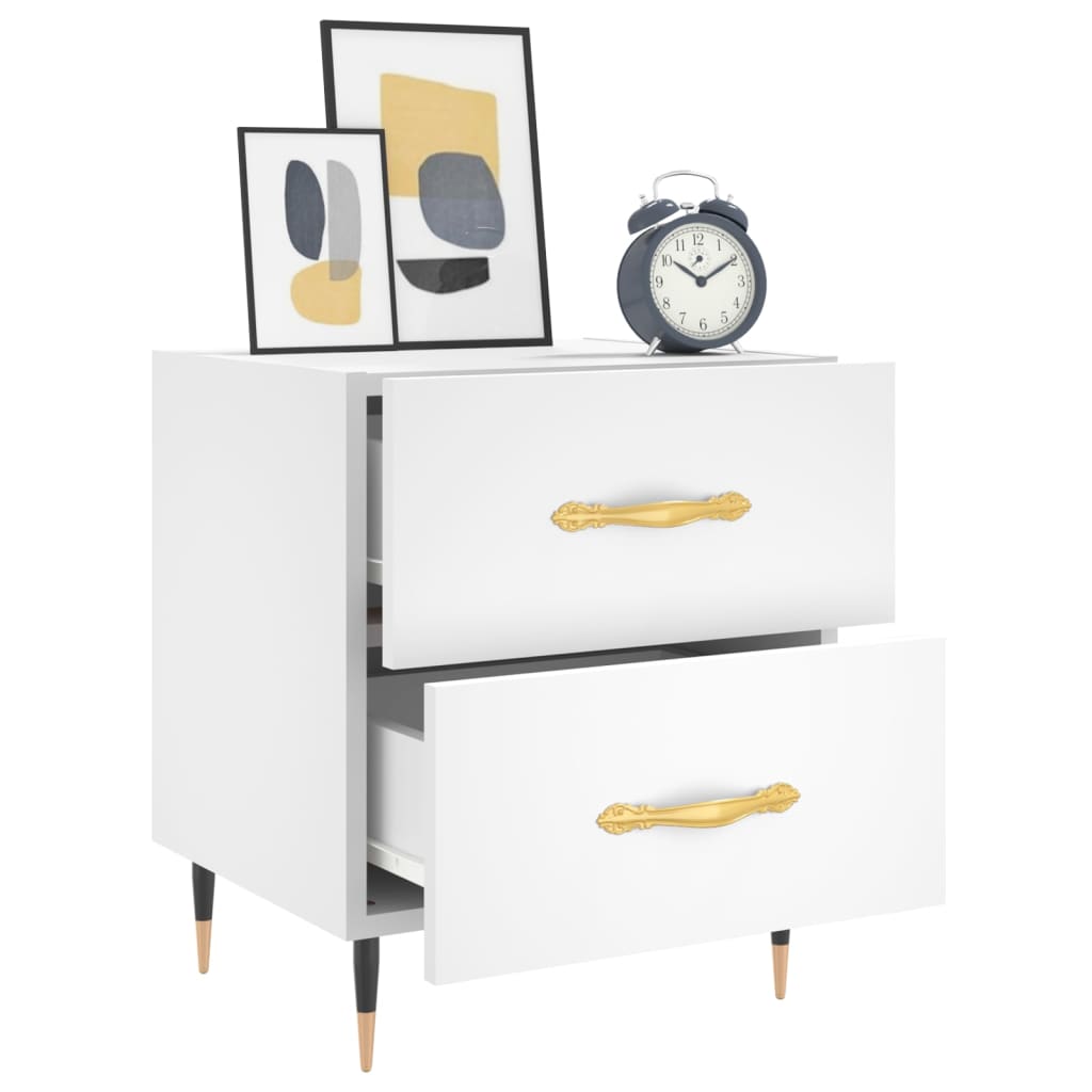 Bedside Cabinet White 40x35x47,5 cm Engineered Wood