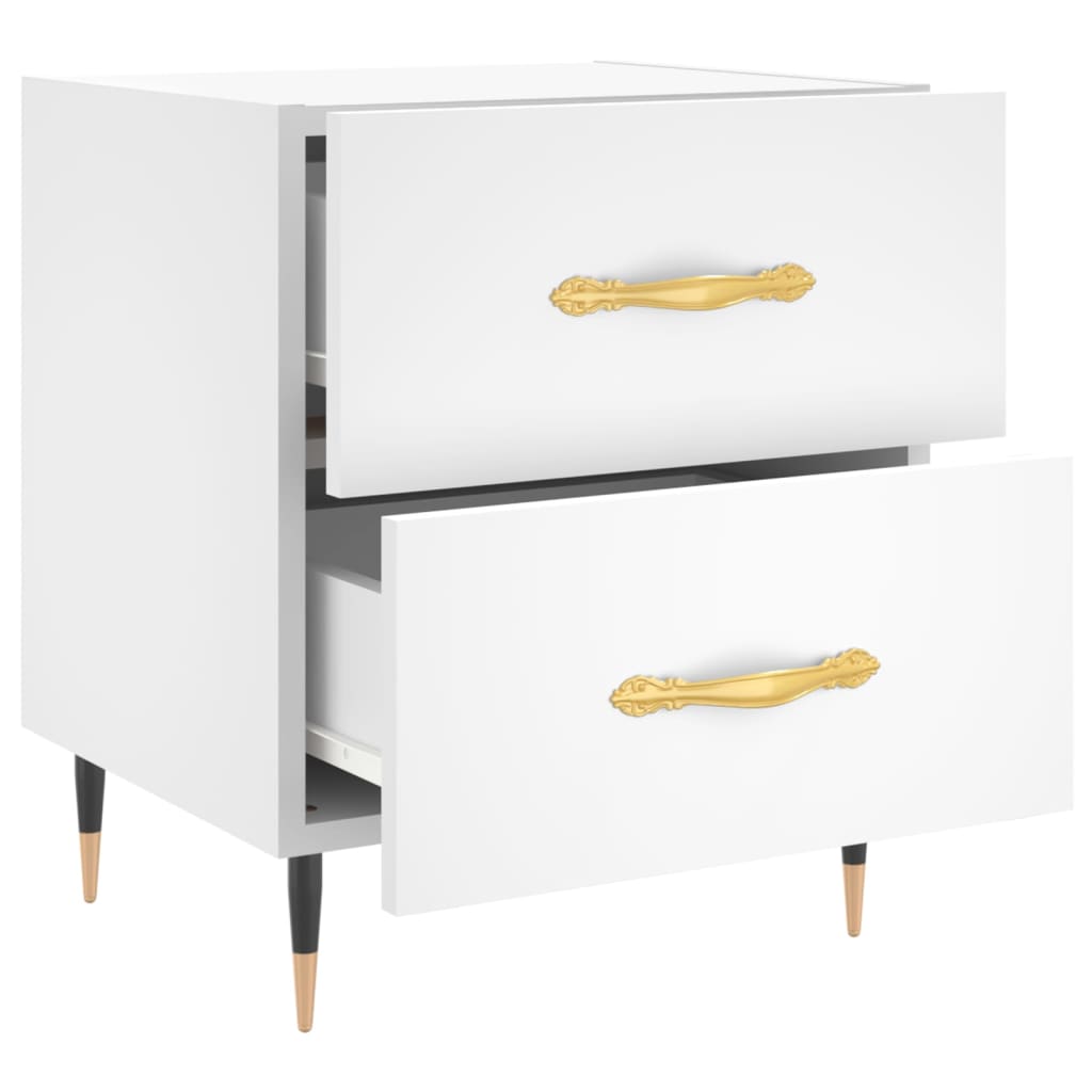 Bedside Cabinet White 40x35x47,5 cm Engineered Wood