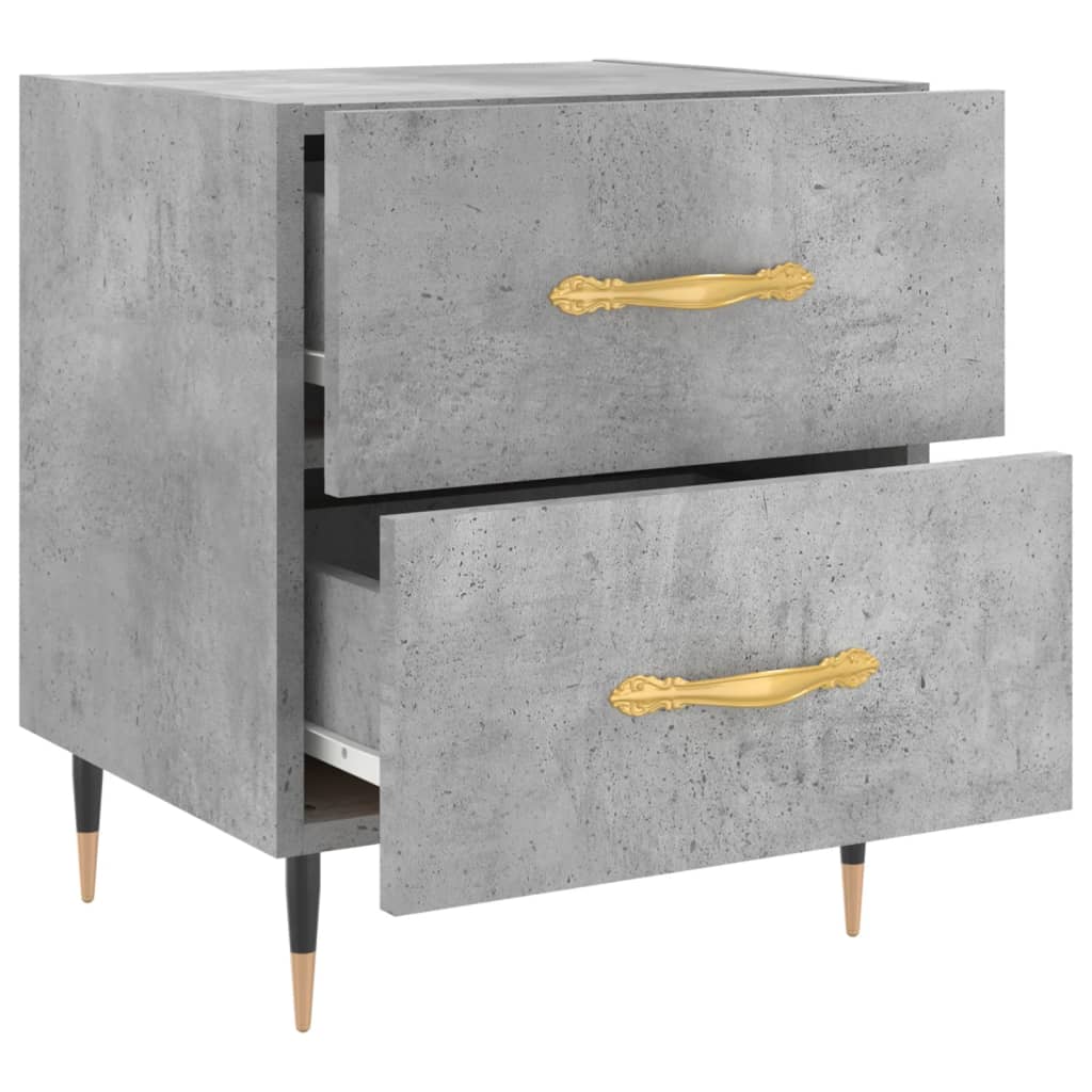 Bedside Cabinet Concrete Grey 40x35x47,5 cm Engineered Wood