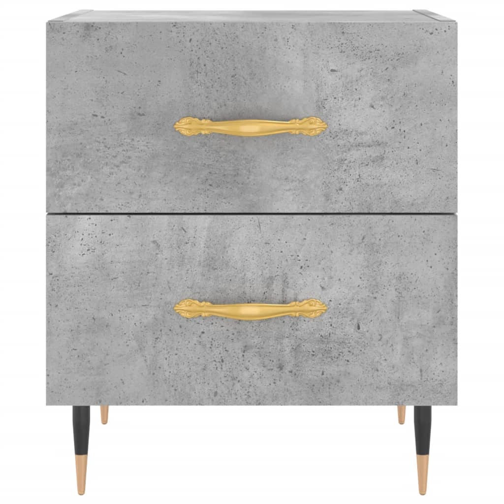 Bedside Cabinet Concrete Grey 40x35x47,5 cm Engineered Wood