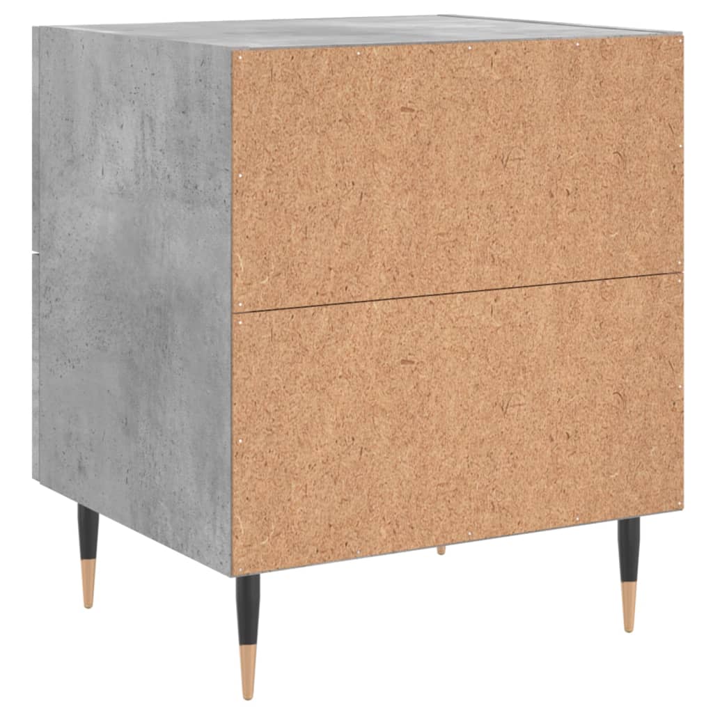 Bedside Cabinet Concrete Grey 40x35x47,5 cm Engineered Wood