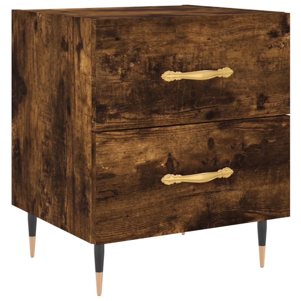 Bedside Cabinet Smoked Oak 40x35x47,5 cm Engineered Wood