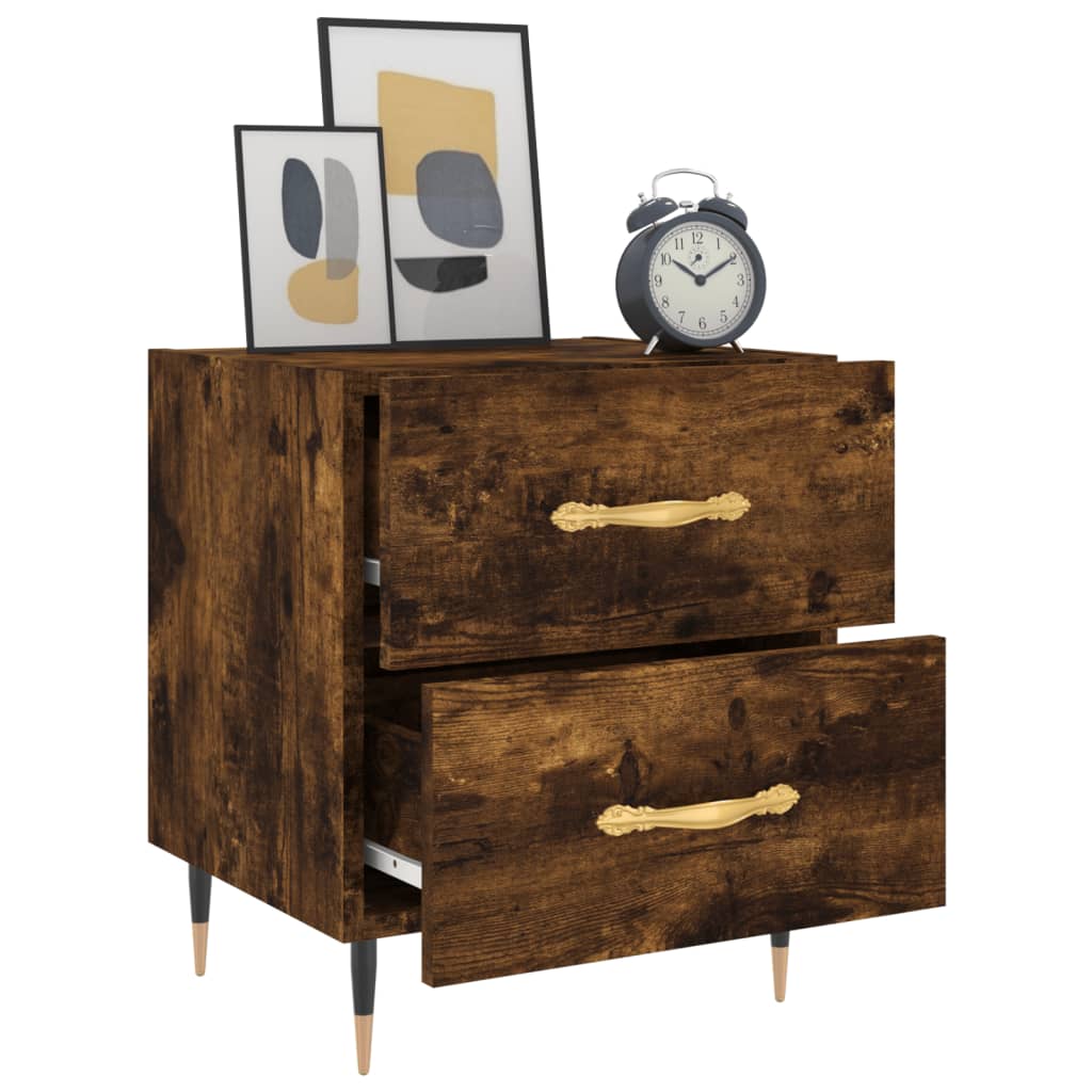 Bedside Cabinet Smoked Oak 40x35x47,5 cm Engineered Wood