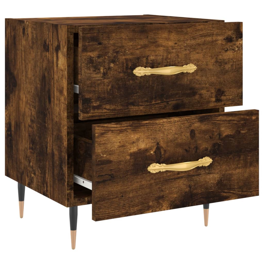 Bedside Cabinet Smoked Oak 40x35x47,5 cm Engineered Wood