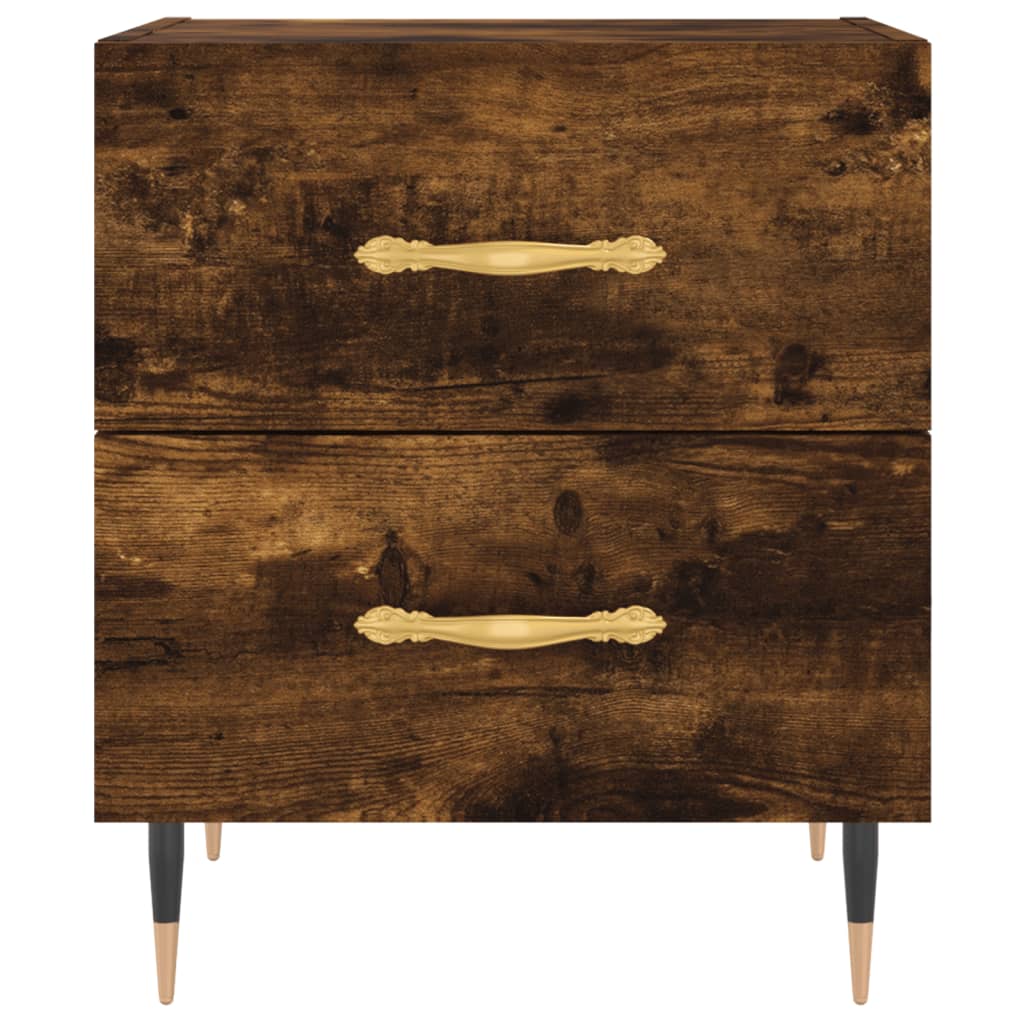 Bedside Cabinet Smoked Oak 40x35x47,5 cm Engineered Wood
