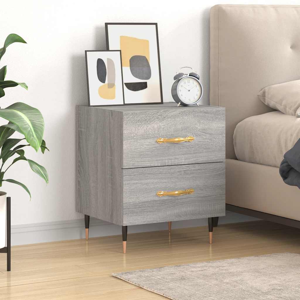 Bedside Cabinet Grey Sonoma 40x35x47,5 cm Engineered Wood