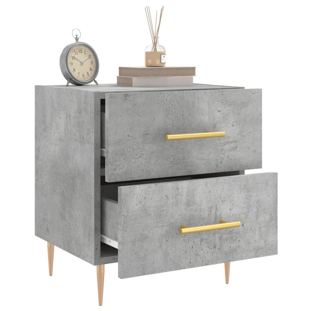 Bedside Cabinet Concrete Grey 40x35x47,5 cm Engineered Wood