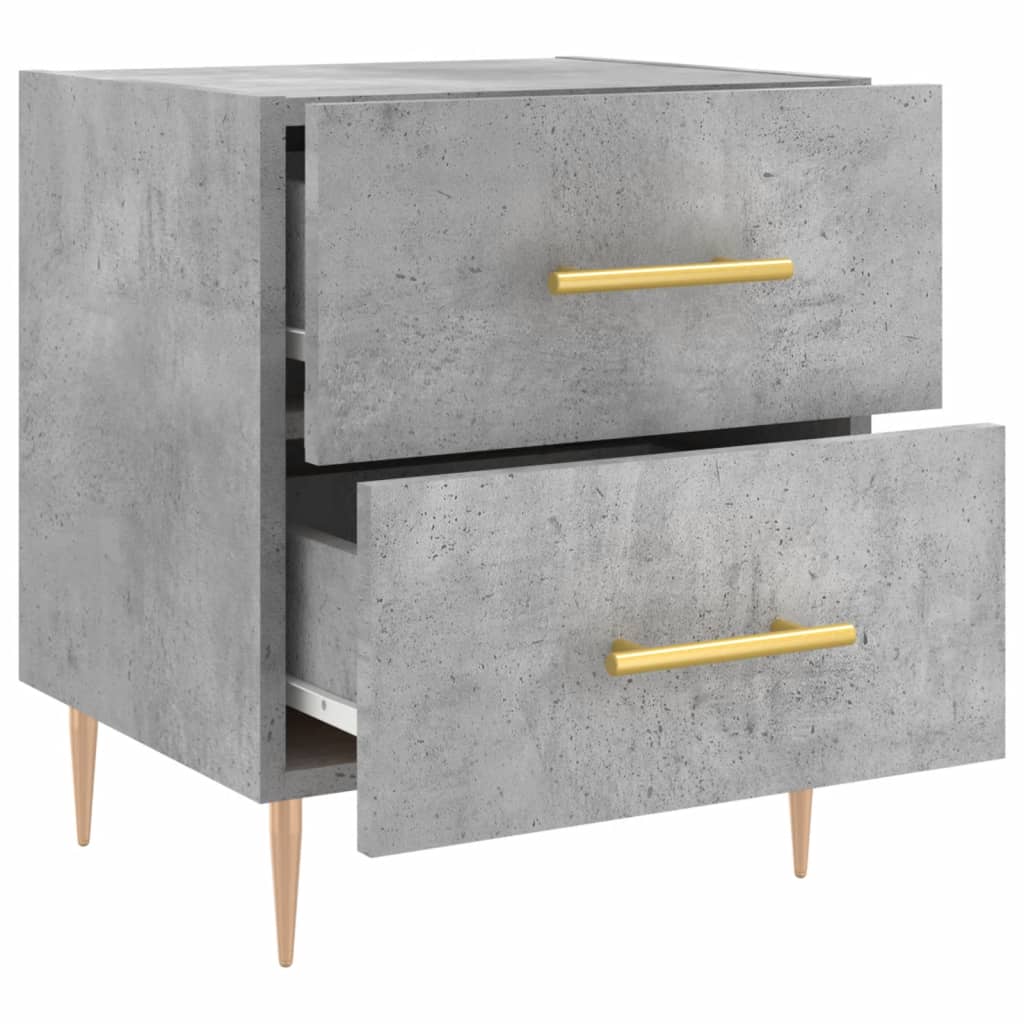 Bedside Cabinet Concrete Grey 40x35x47,5 cm Engineered Wood