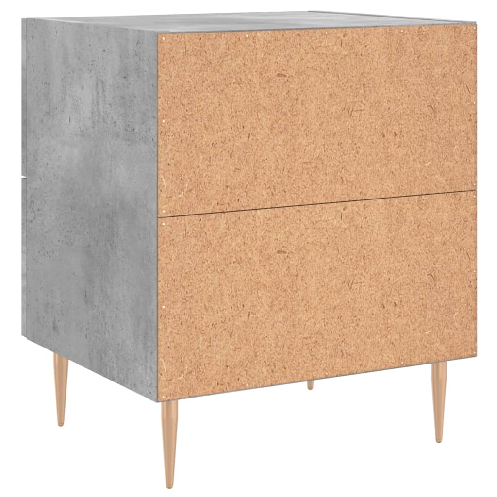 Bedside Cabinet Concrete Grey 40x35x47,5 cm Engineered Wood