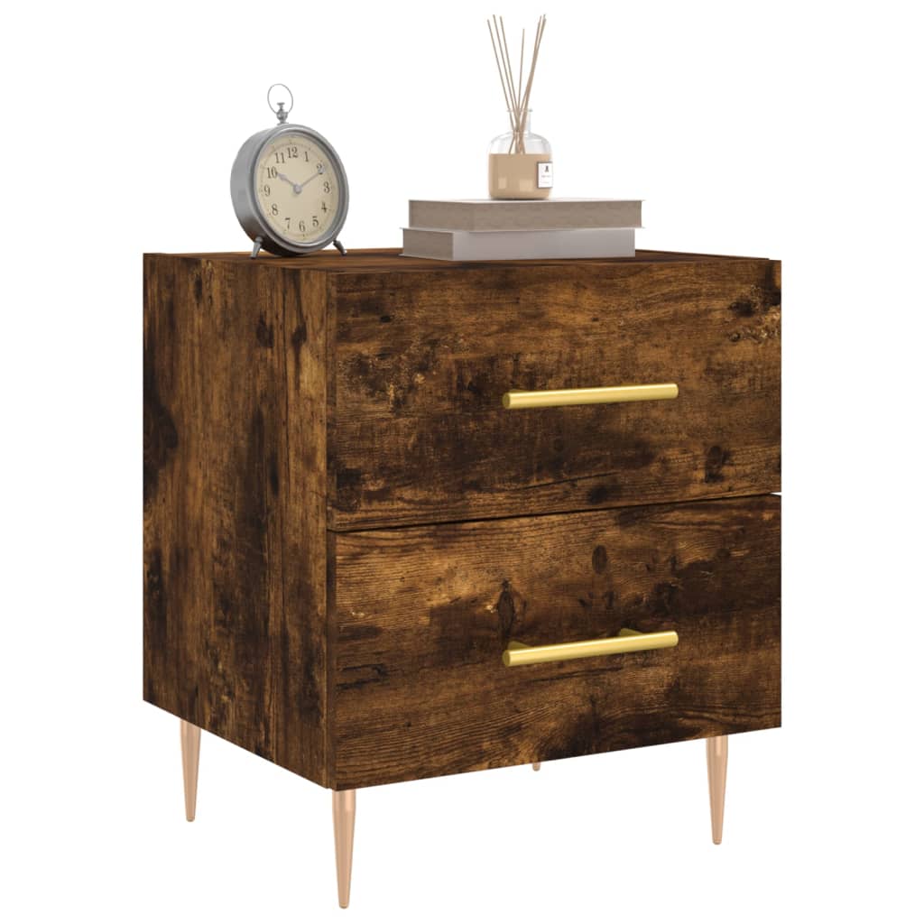 Bedside Cabinet Smoked Oak 40x35x47,5 cm Engineered Wood