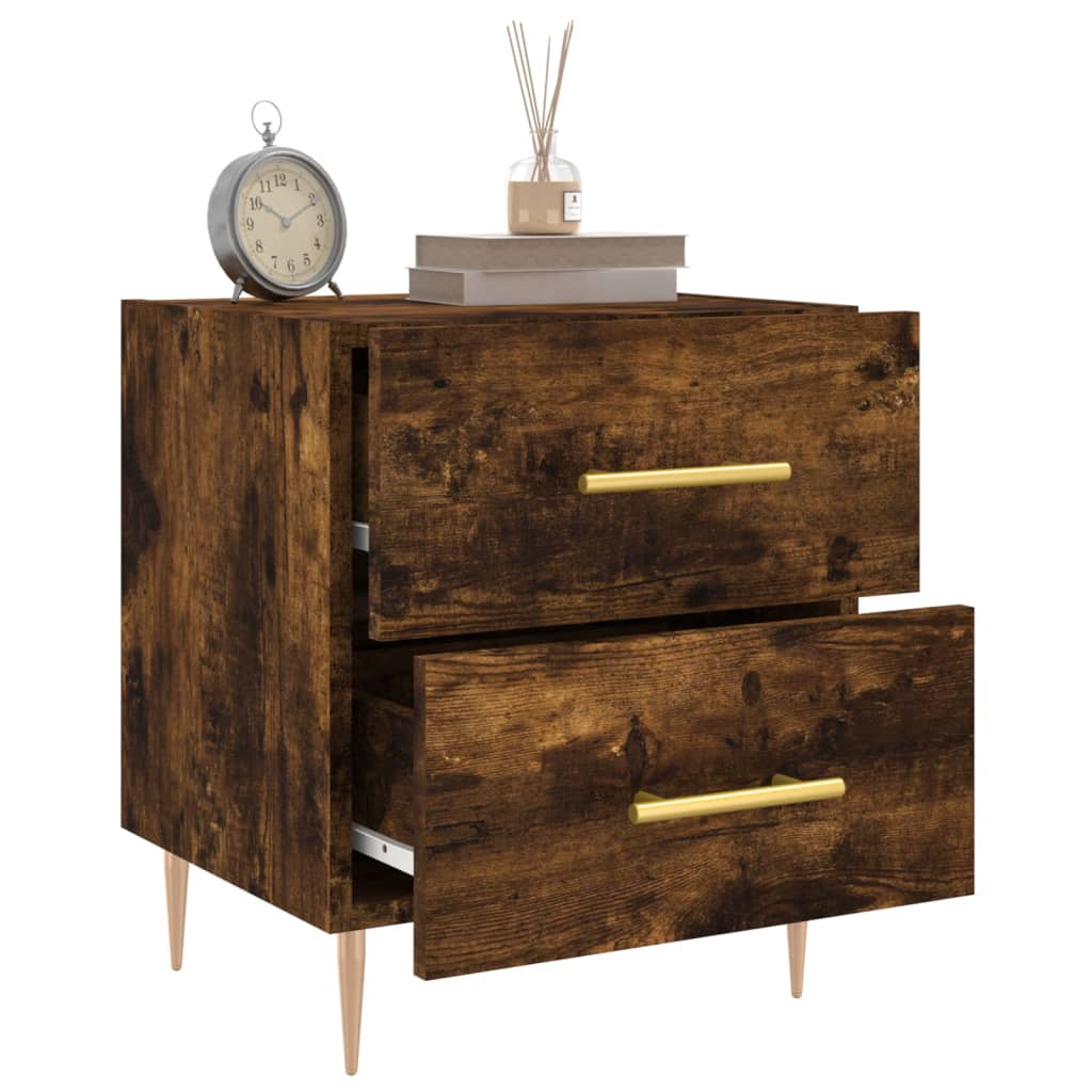 Bedside Cabinet Smoked Oak 40x35x47,5 cm Engineered Wood