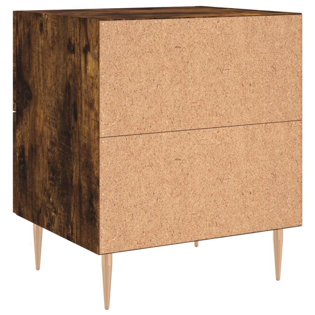 Bedside Cabinet Smoked Oak 40x35x47,5 cm Engineered Wood