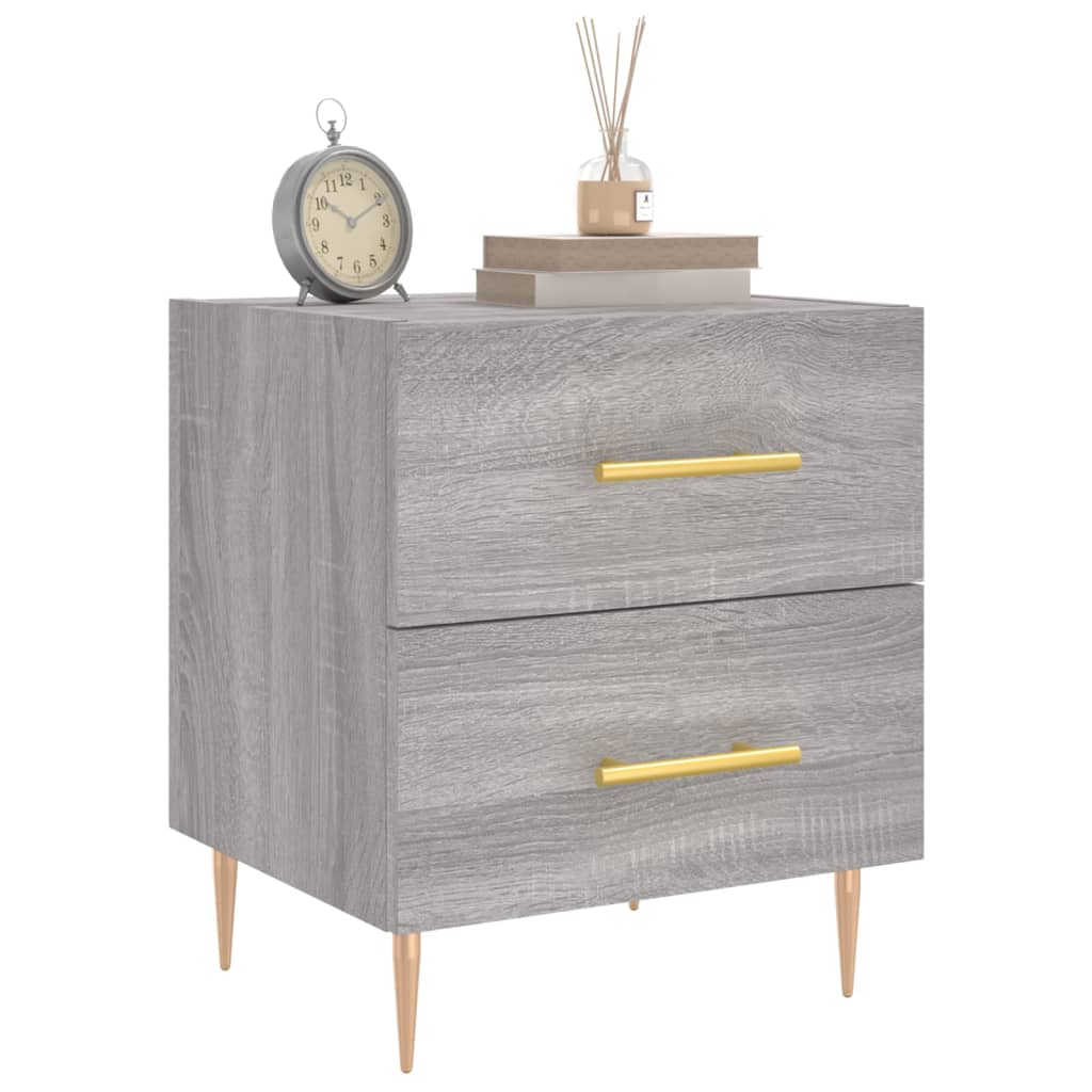 Bedside Cabinet Grey Sonoma 40x35x47,5 cm Engineered Wood