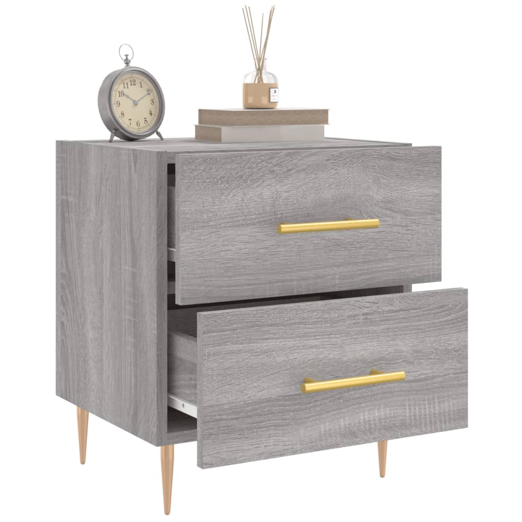 Bedside Cabinet Grey Sonoma 40x35x47,5 cm Engineered Wood