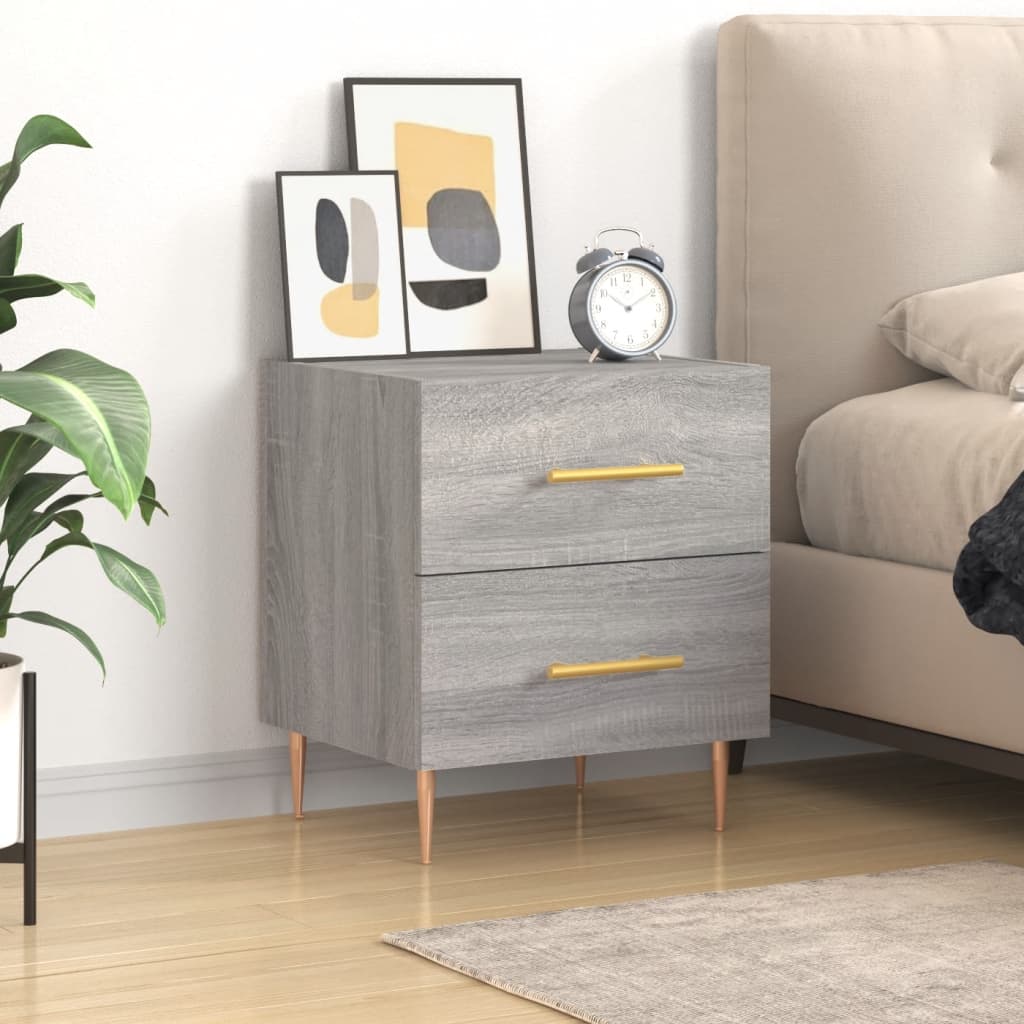 Bedside Cabinet Grey Sonoma 40x35x47,5 cm Engineered Wood