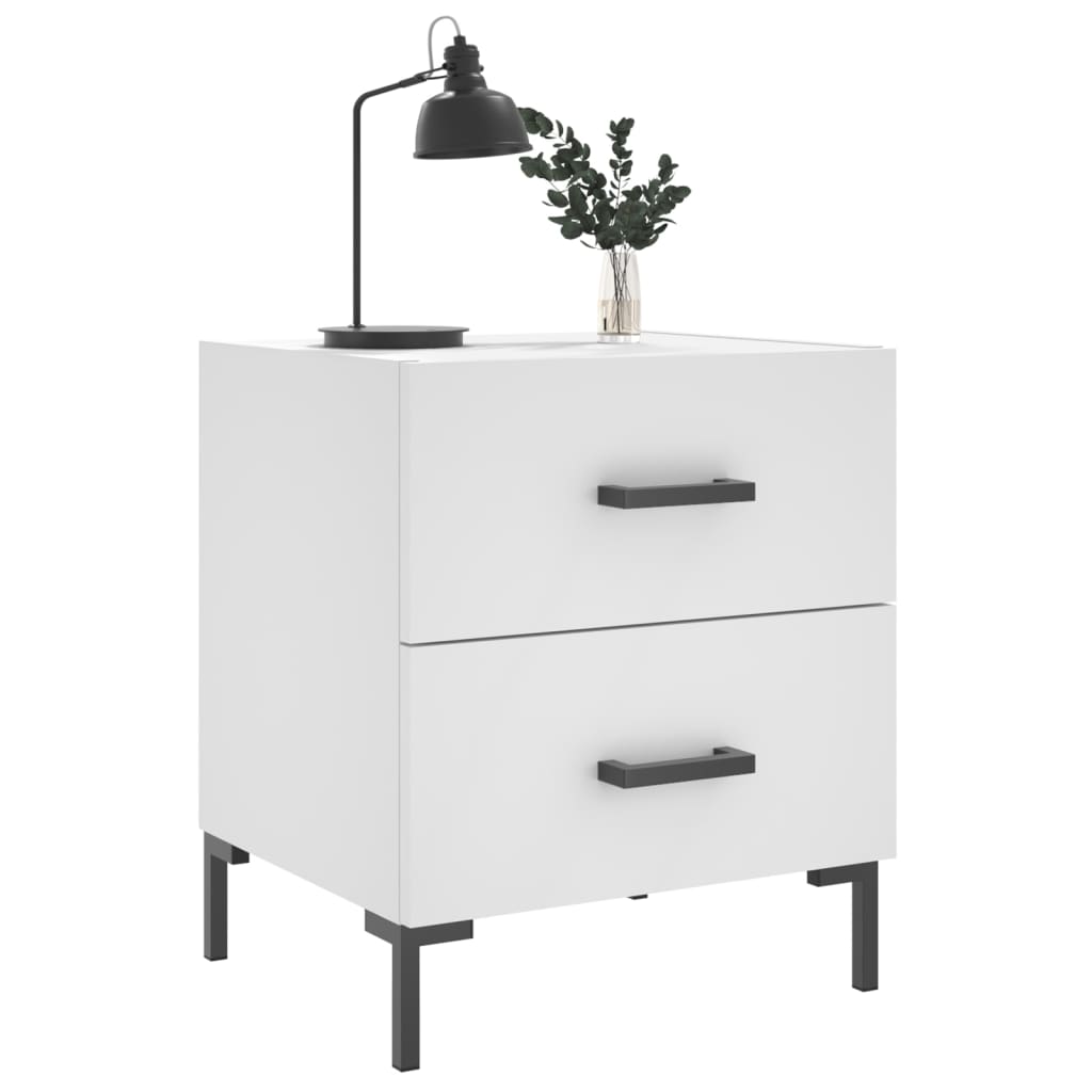 Bedside Cabinet White 40x35x47,5 cm Engineered Wood