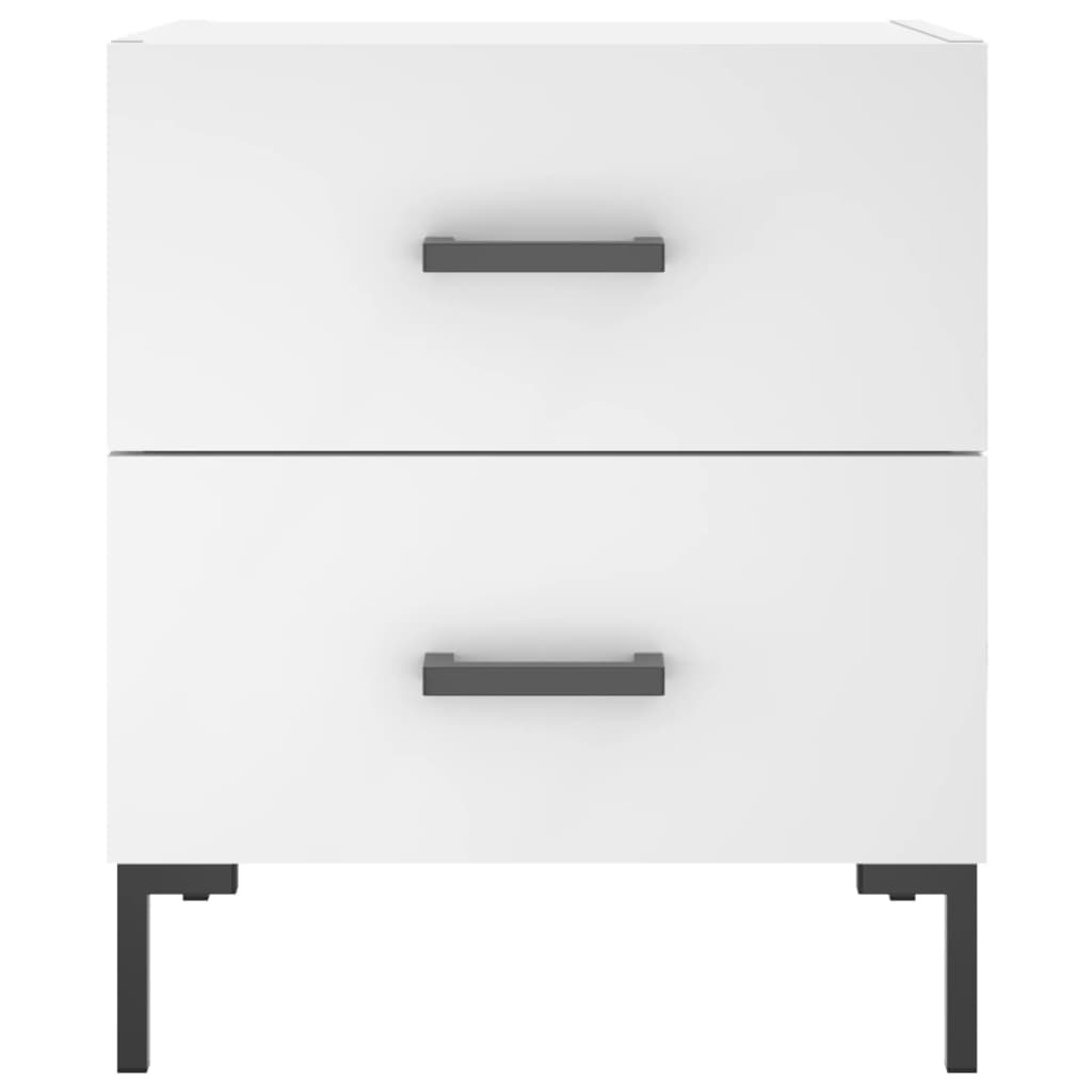 vidaXL Bedside Cabinets 2 pcs White 40x35x47.5 cm Engineered Wood