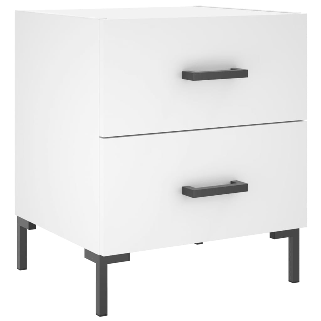 vidaXL Bedside Cabinets 2 pcs White 40x35x47.5 cm Engineered Wood