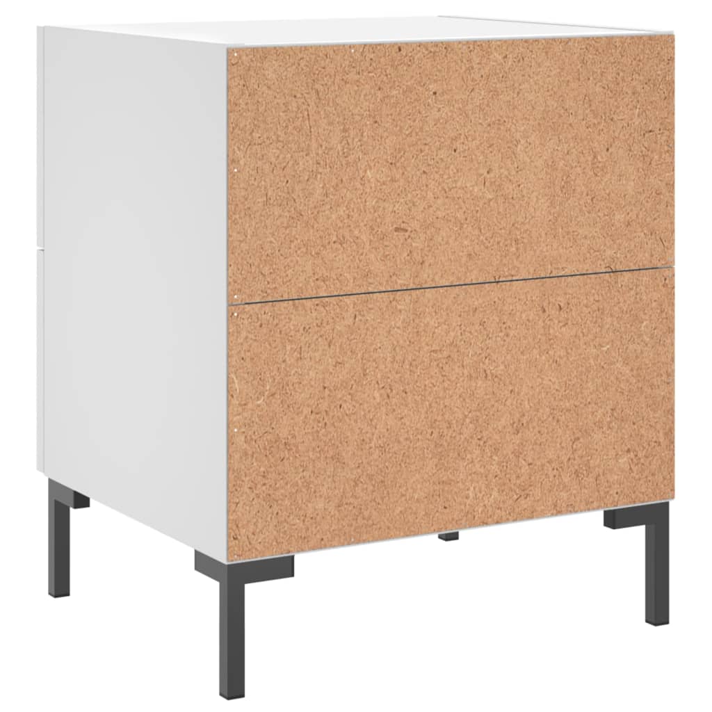 vidaXL Bedside Cabinets 2 pcs White 40x35x47.5 cm Engineered Wood