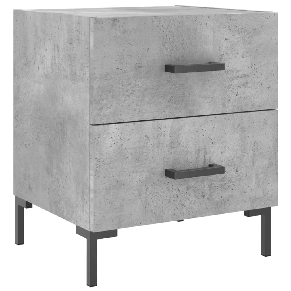 Bedside Cabinet Concrete Grey 40x35x47,5 cm Engineered Wood
