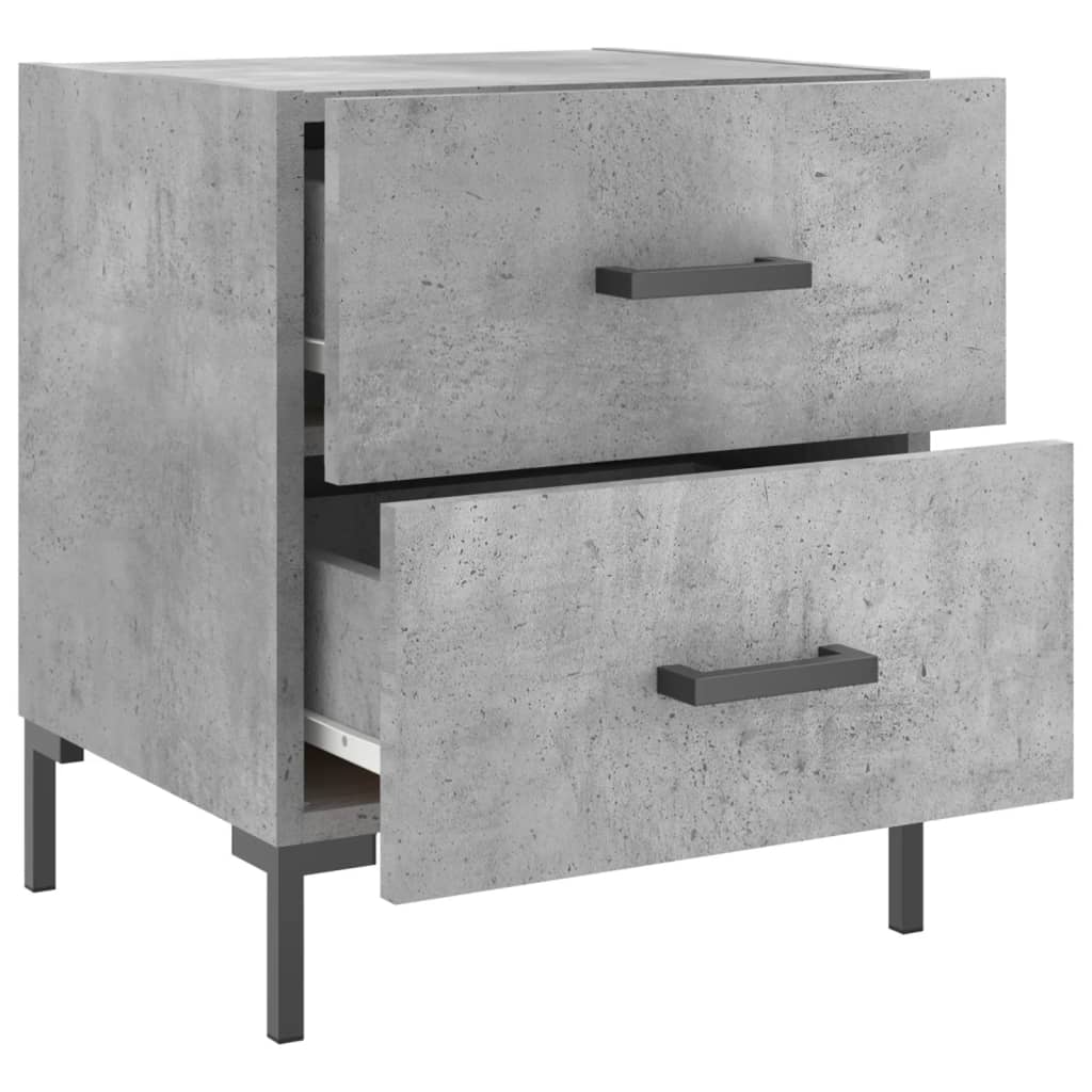 Bedside Cabinet Concrete Grey 40x35x47,5 cm Engineered Wood