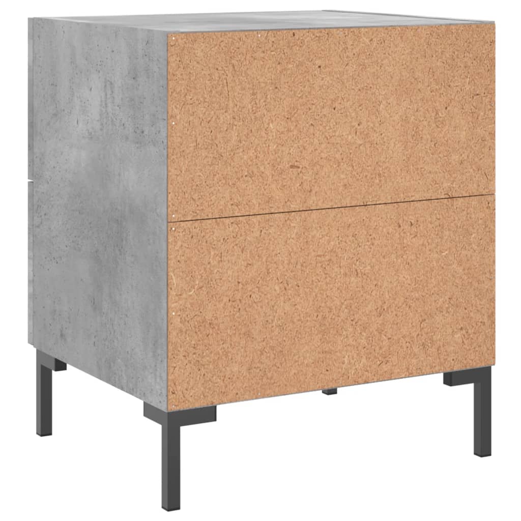 Bedside Cabinet Concrete Grey 40x35x47,5 cm Engineered Wood