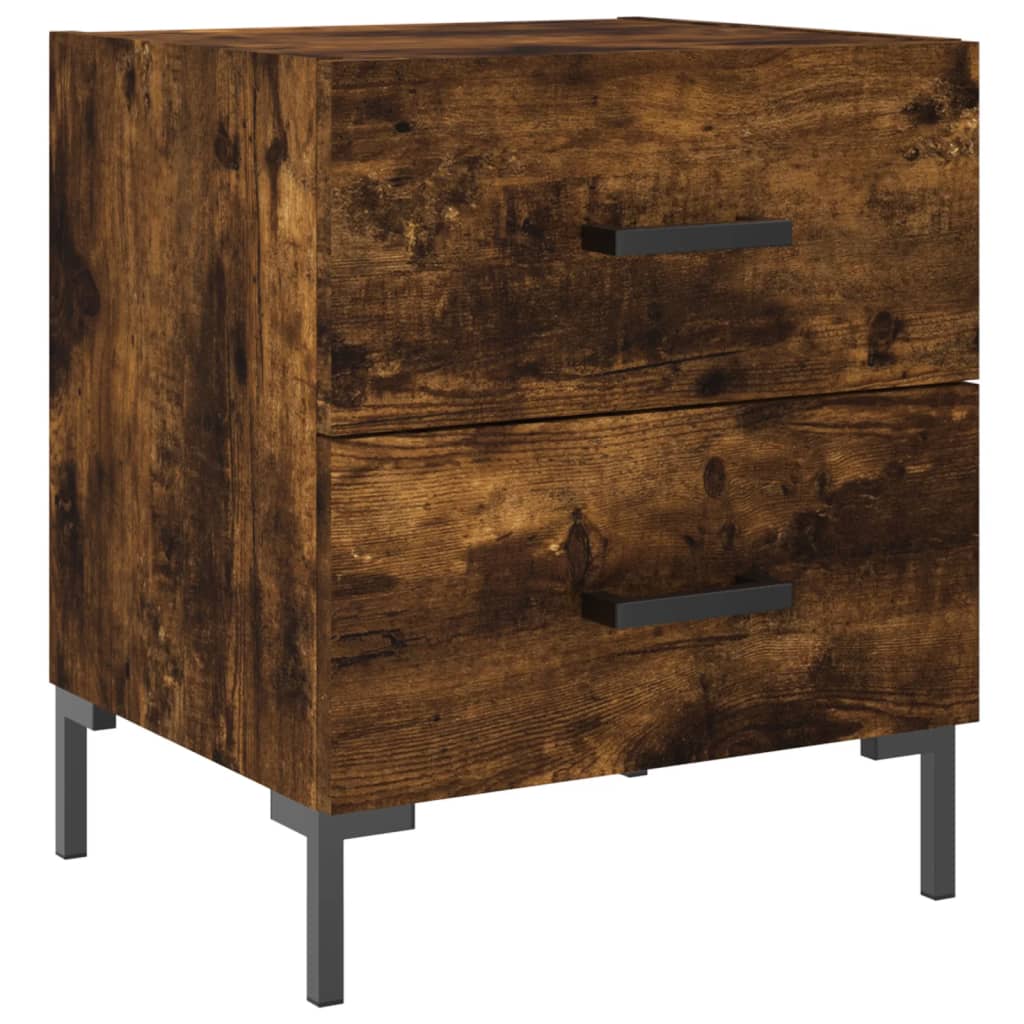 Bedside Cabinet Smoked Oak 40x35x47,5 cm Engineered Wood