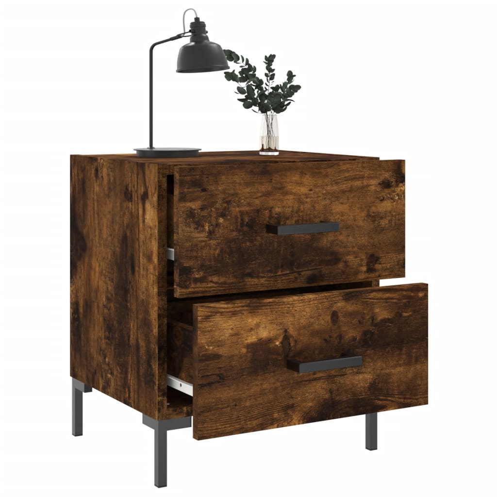 Bedside Cabinet Smoked Oak 40x35x47,5 cm Engineered Wood