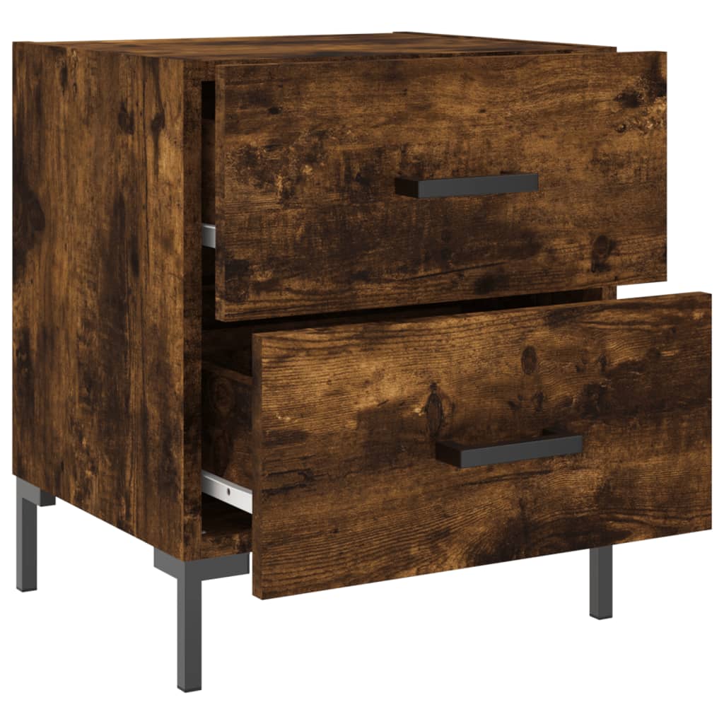 Bedside Cabinet Smoked Oak 40x35x47,5 cm Engineered Wood